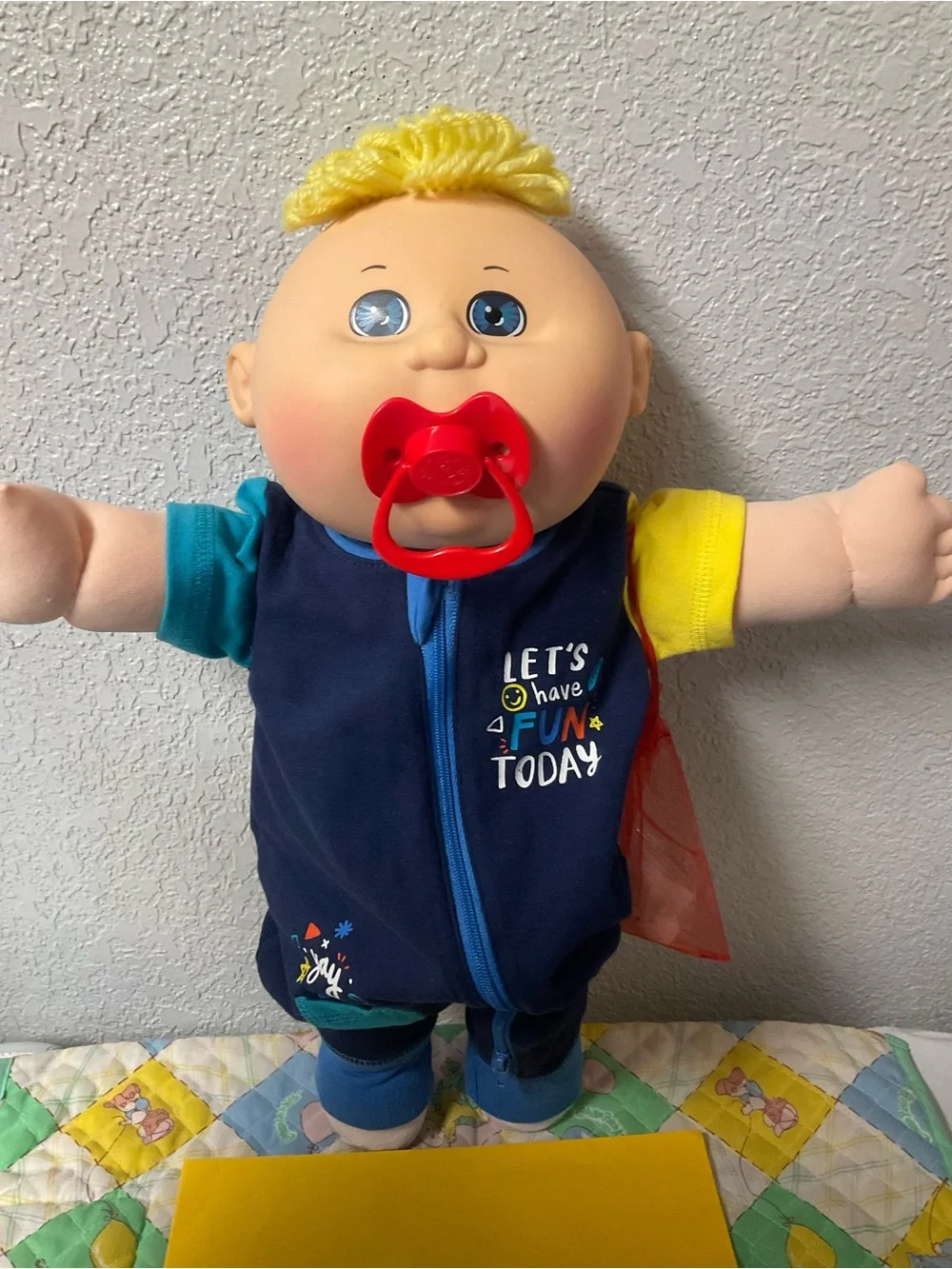 RARE Cabbage Patch Kid BabyLand Exclusive Boy 01B Lemon Hair Tuft Blue Eyes 2015
